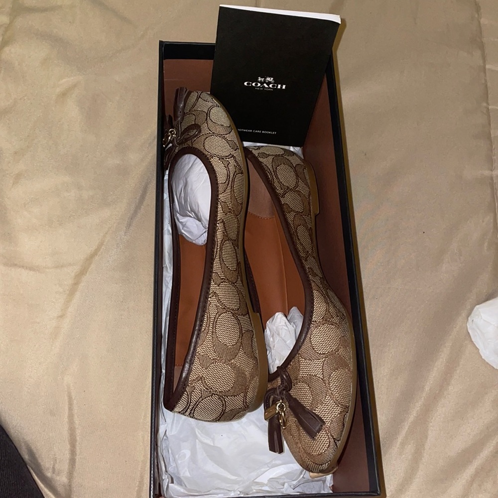 Brown Authentic Coach Flats
